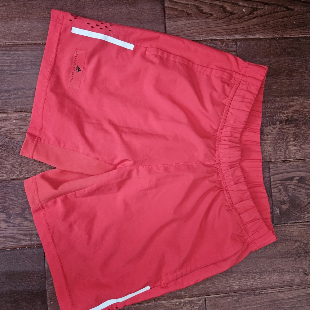 Adidas Stella McCartney Tennis Red Athletic Shorts Lightweight Design